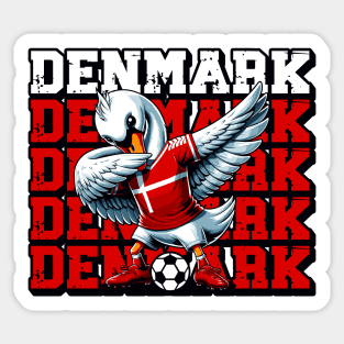 Denmark Team Pride Tee - Swan Soccer Star Sticker